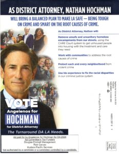 LA DA campaign flyer